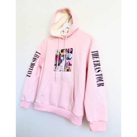 NEW! Taylor Swift The Eras Tour Hoodie Sweatshirt Pink SZ 13-14 Years - Picture 3 of 7